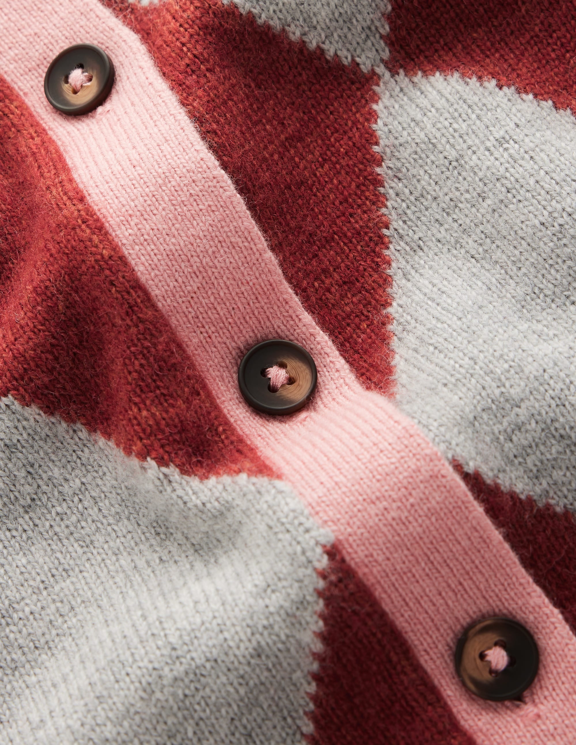 Ariadne Wool Blend Cardigan-Brown Argyle - Image 7