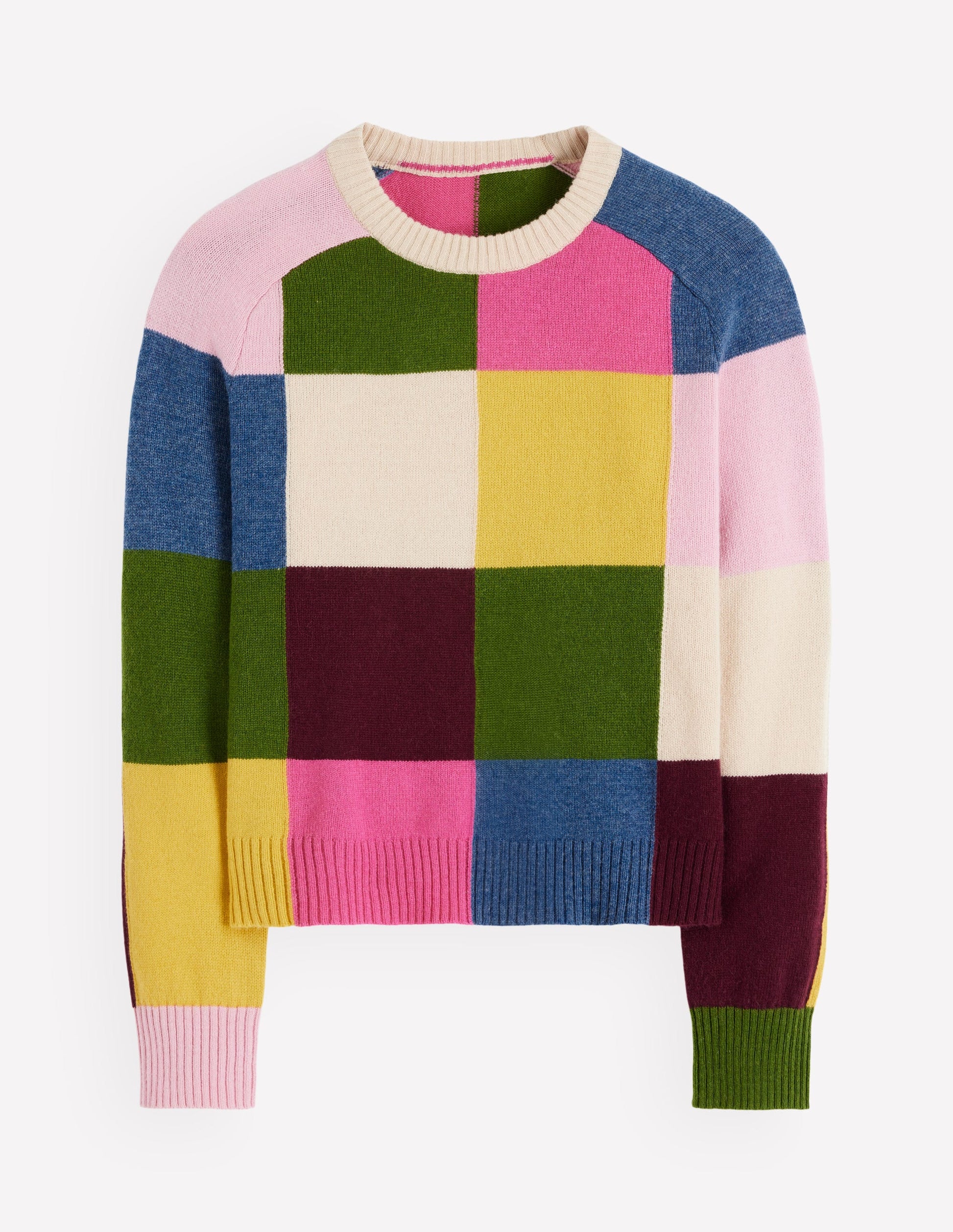 Ariadne Wool Blend Sweater-Multi Gingham-7