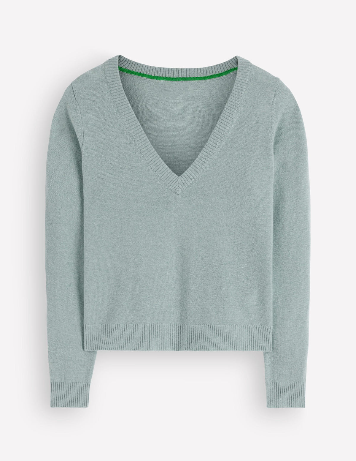 Elsie Cashmere V Neck Sweater-Clear Sky-5
