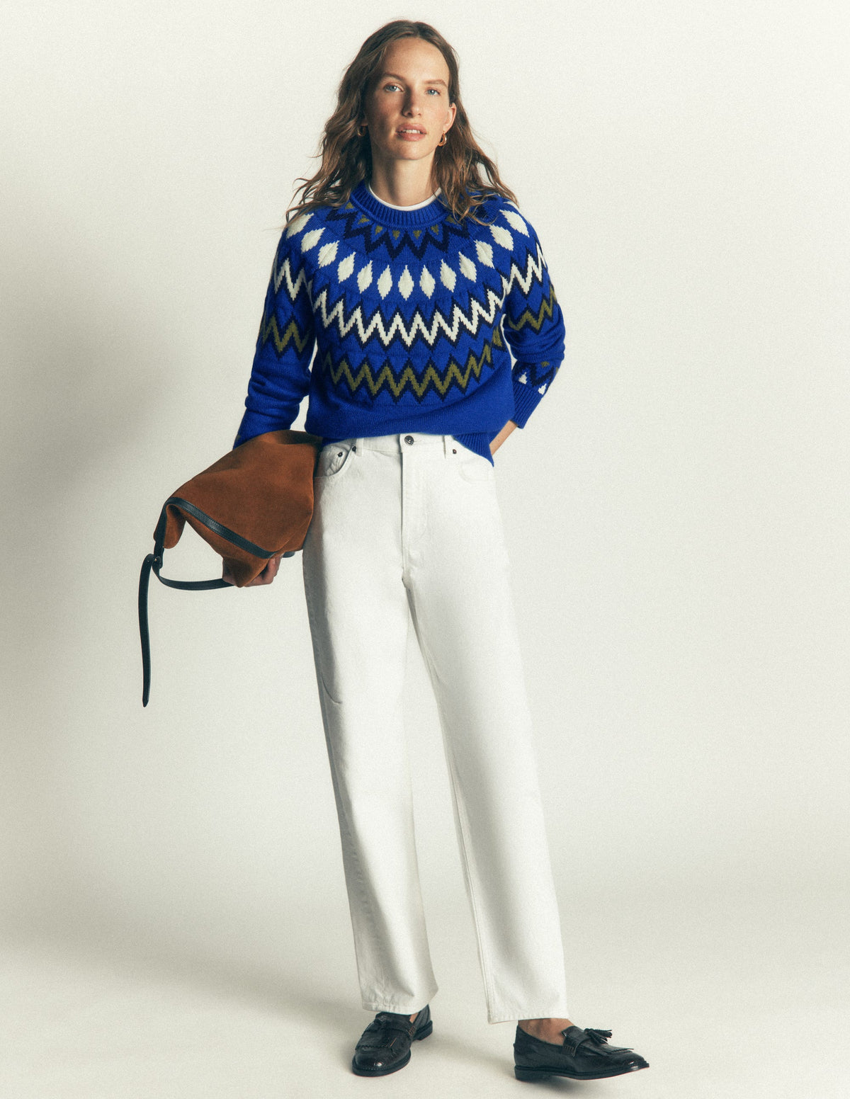 Mae Fair Isle Knitted Sweater-Blue, Fair Isle-6