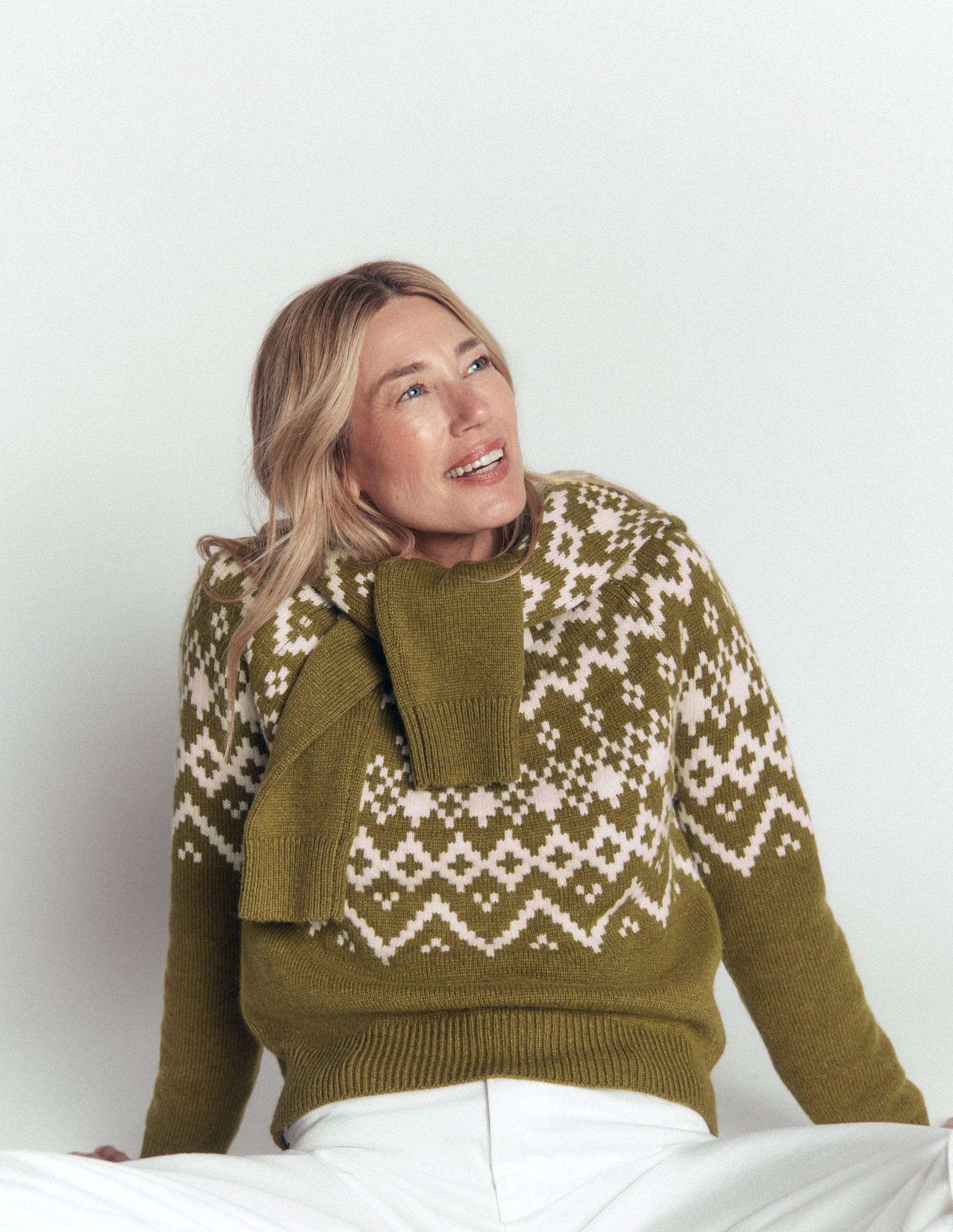 Mae Fair Isle Knitted Sweater-Cross Country-3