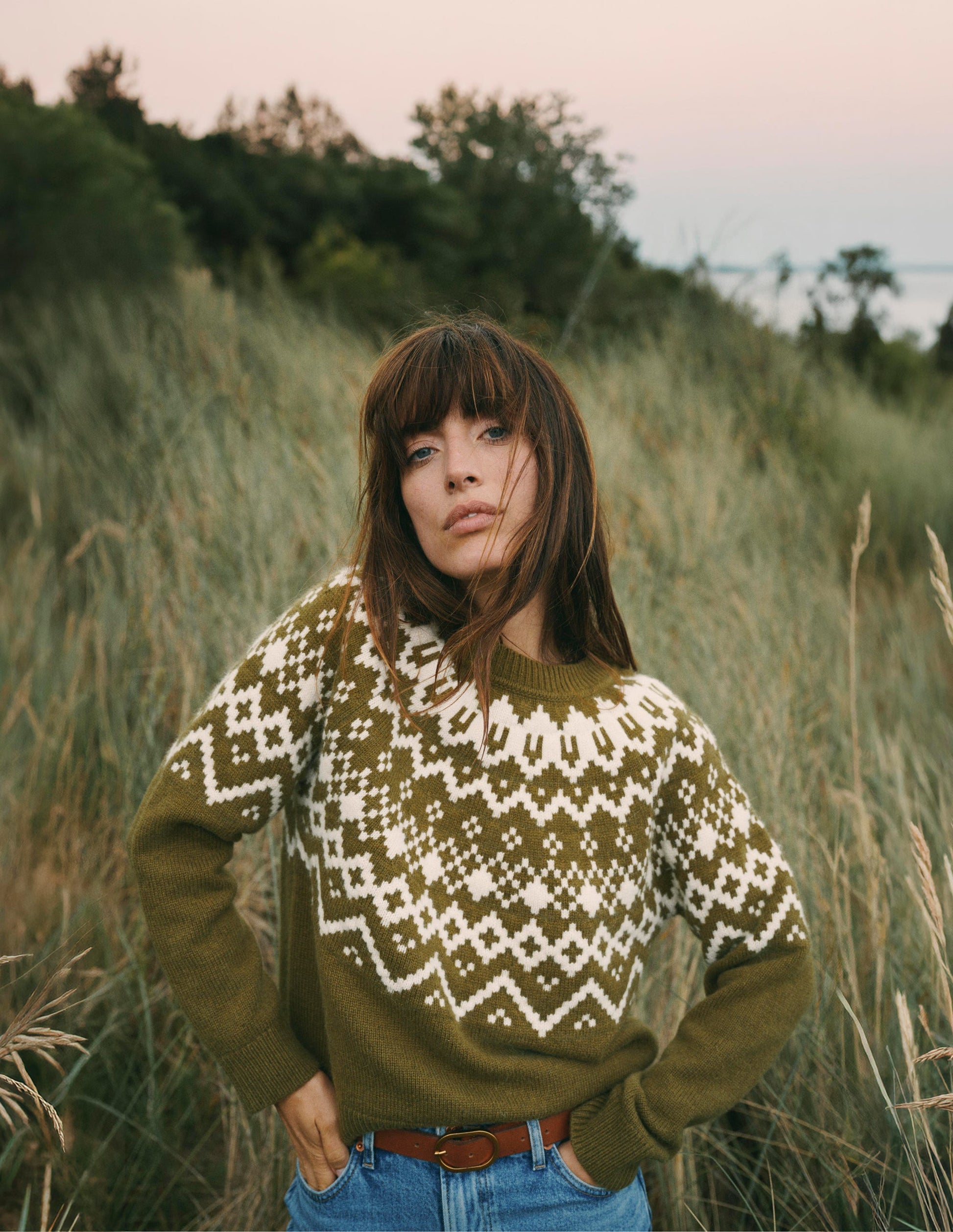 Mae Fair Isle Knitted Sweater-Cross Country-1