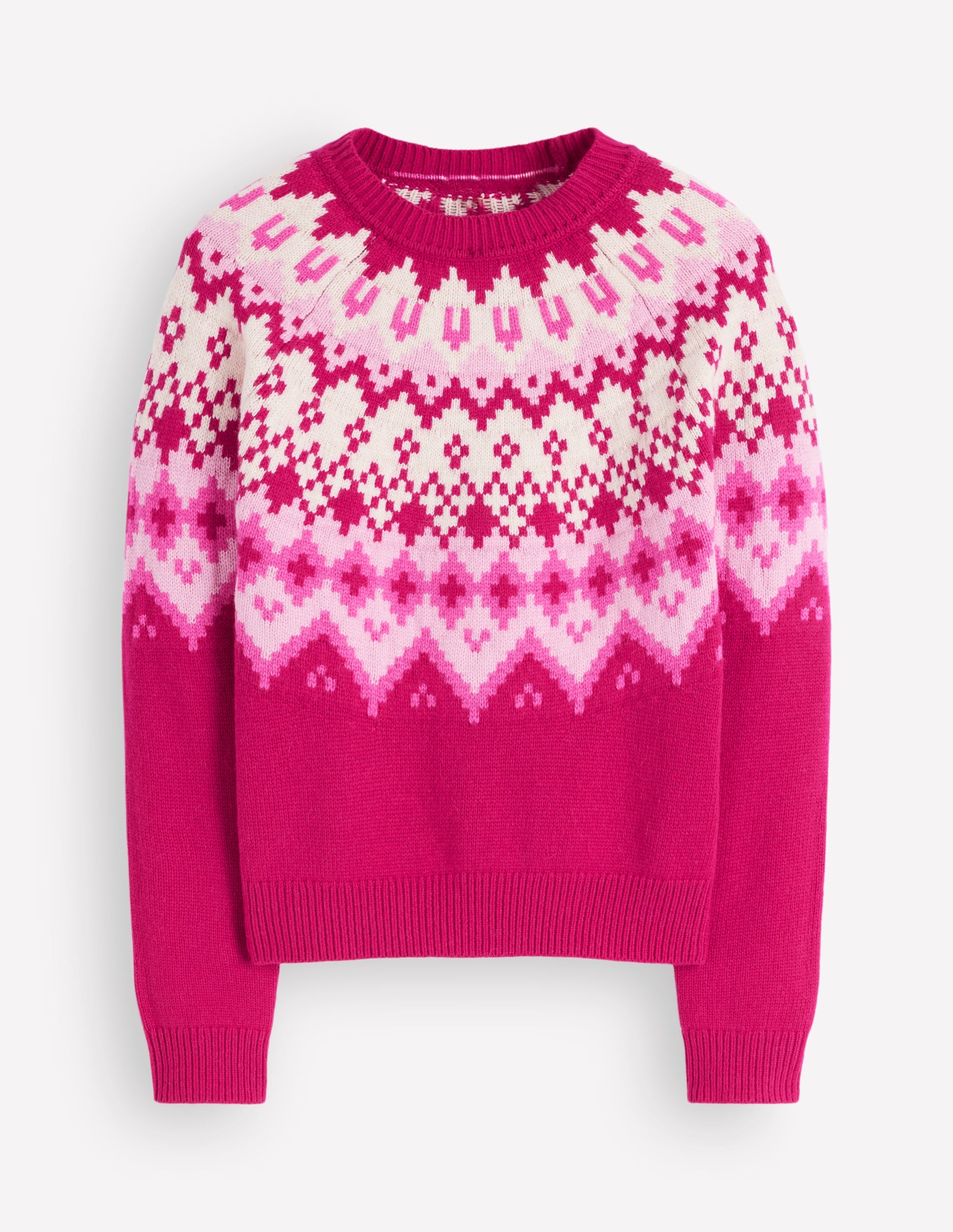 Mae Fair Isle Knitted Sweater-Red Bud Melange - Image 7