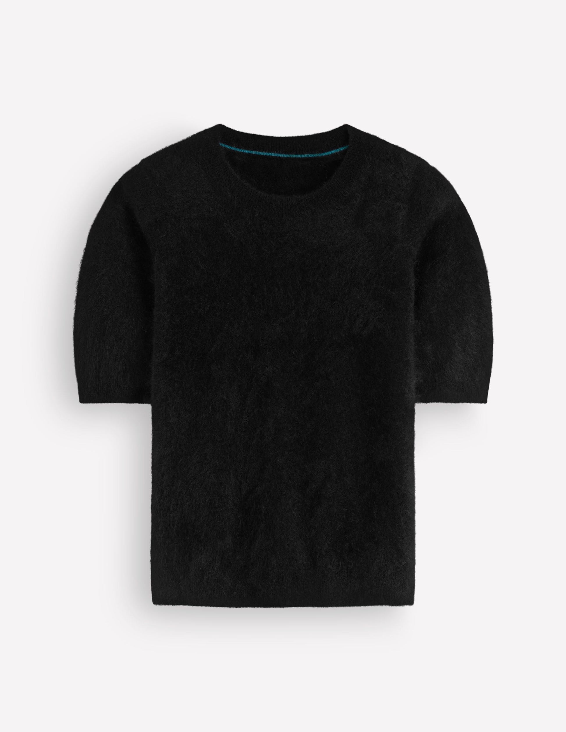 Kat Brushed Cashmere T-shirt-Black-5