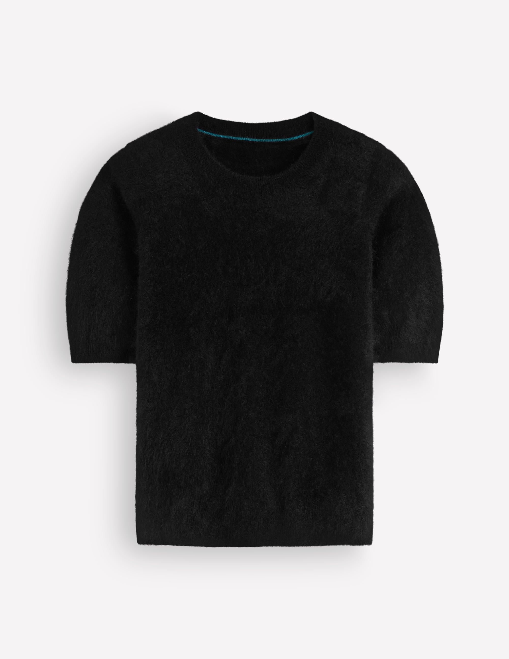 Kat Brushed Cashmere T-shirt-Black - Image 5