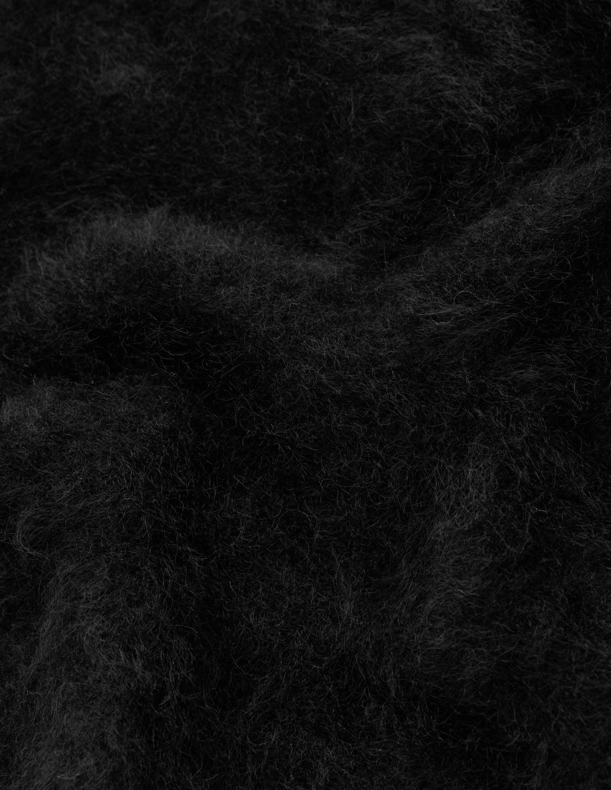 Kat Brushed Cashmere T-shirt-Black - Image 6
