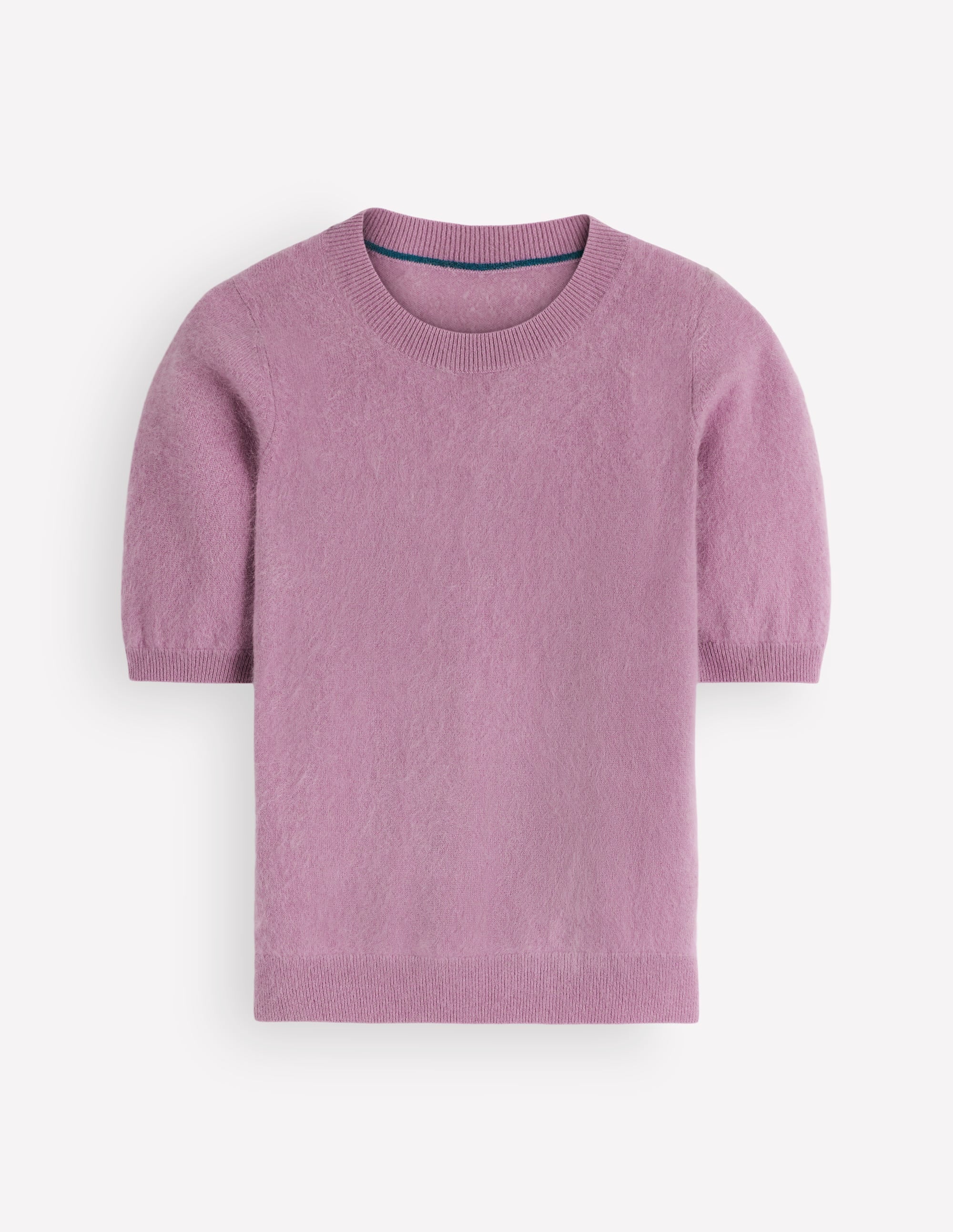 Kat Brushed Cashmere T-shirt-Soft Lavendar - Image 6