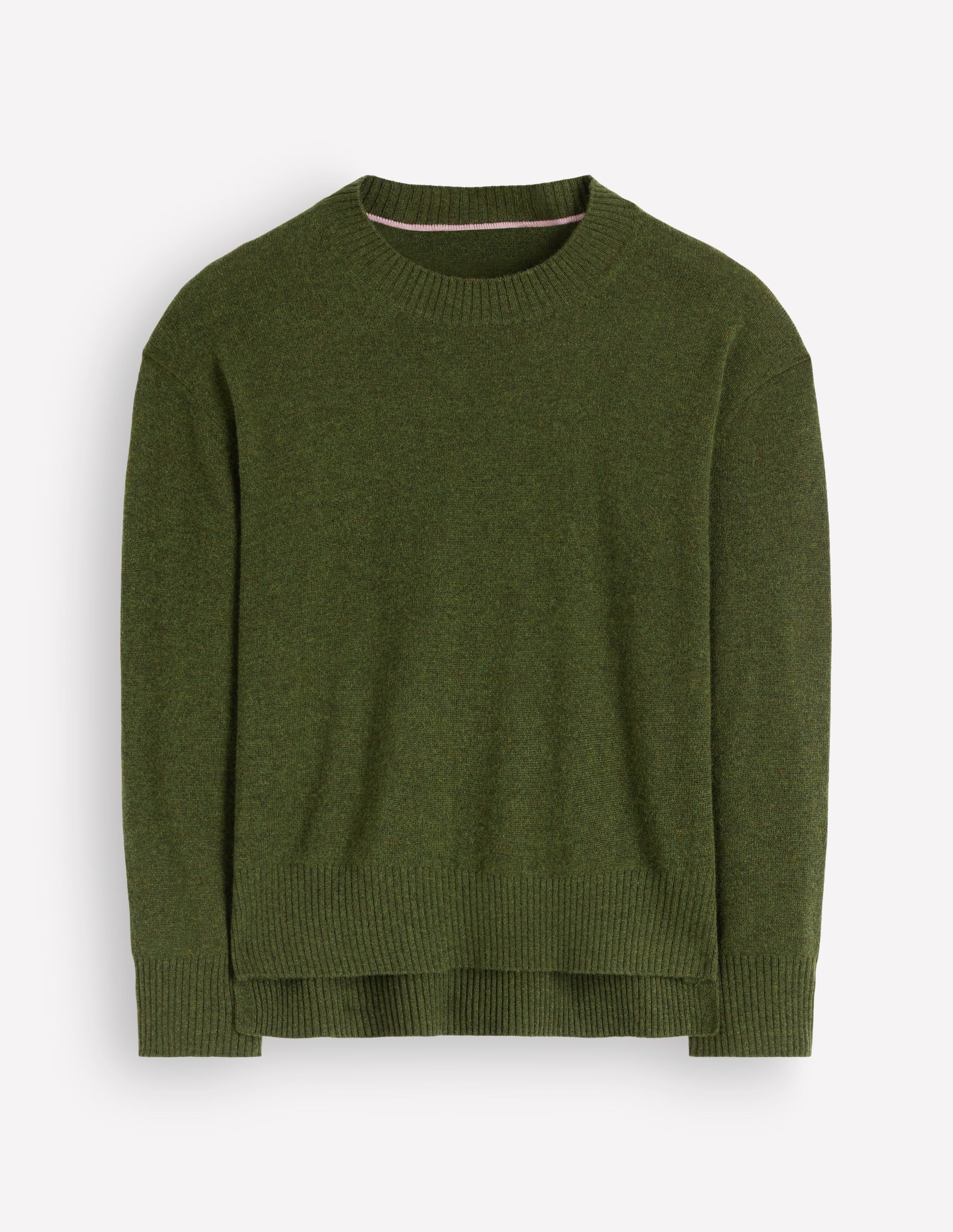 Fay Cashmere Crew Neck Sweater-Dark Courtyard melange - Image 5