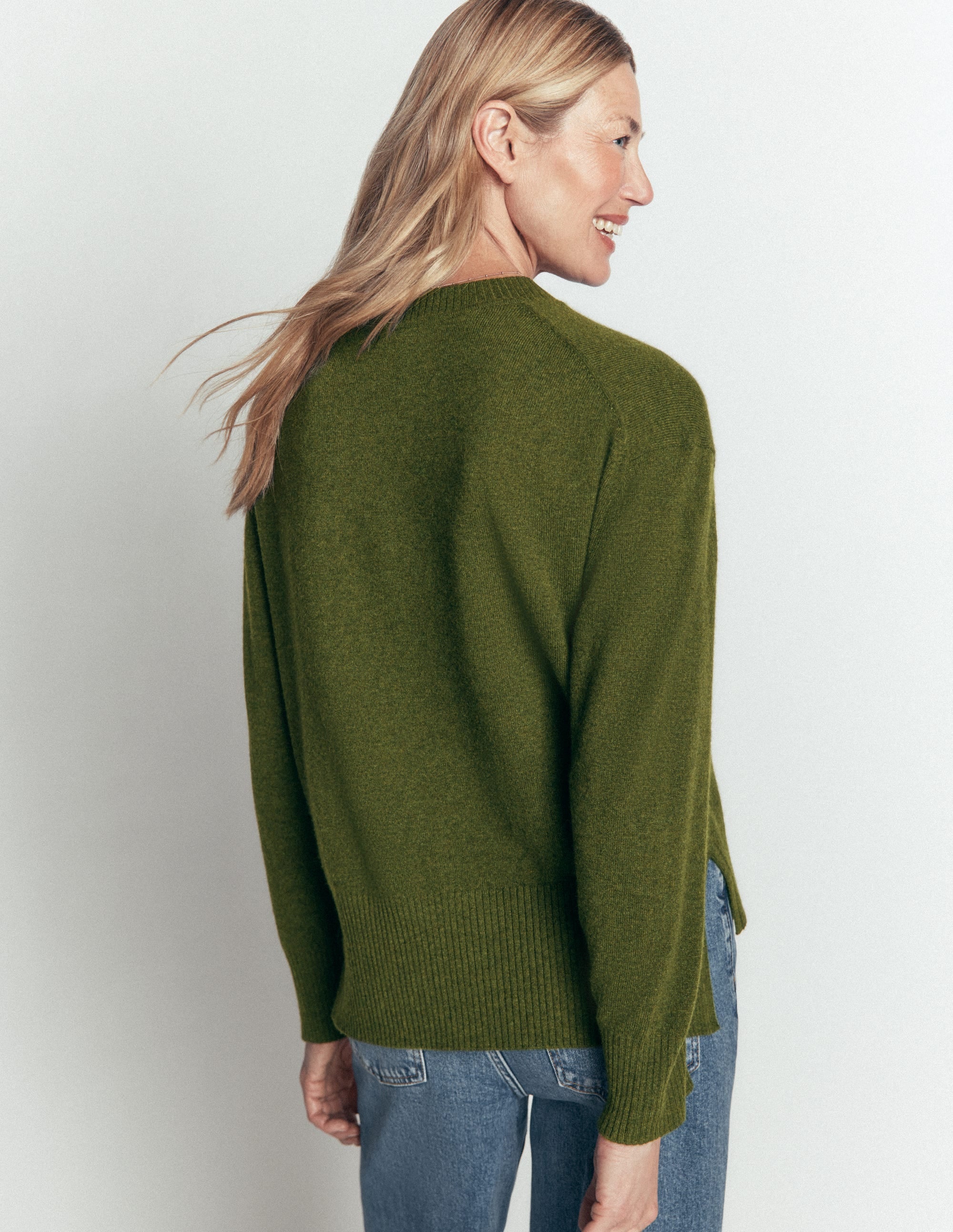 Fay Cashmere Crew Neck Sweater-Dark Courtyard melange - Image 3