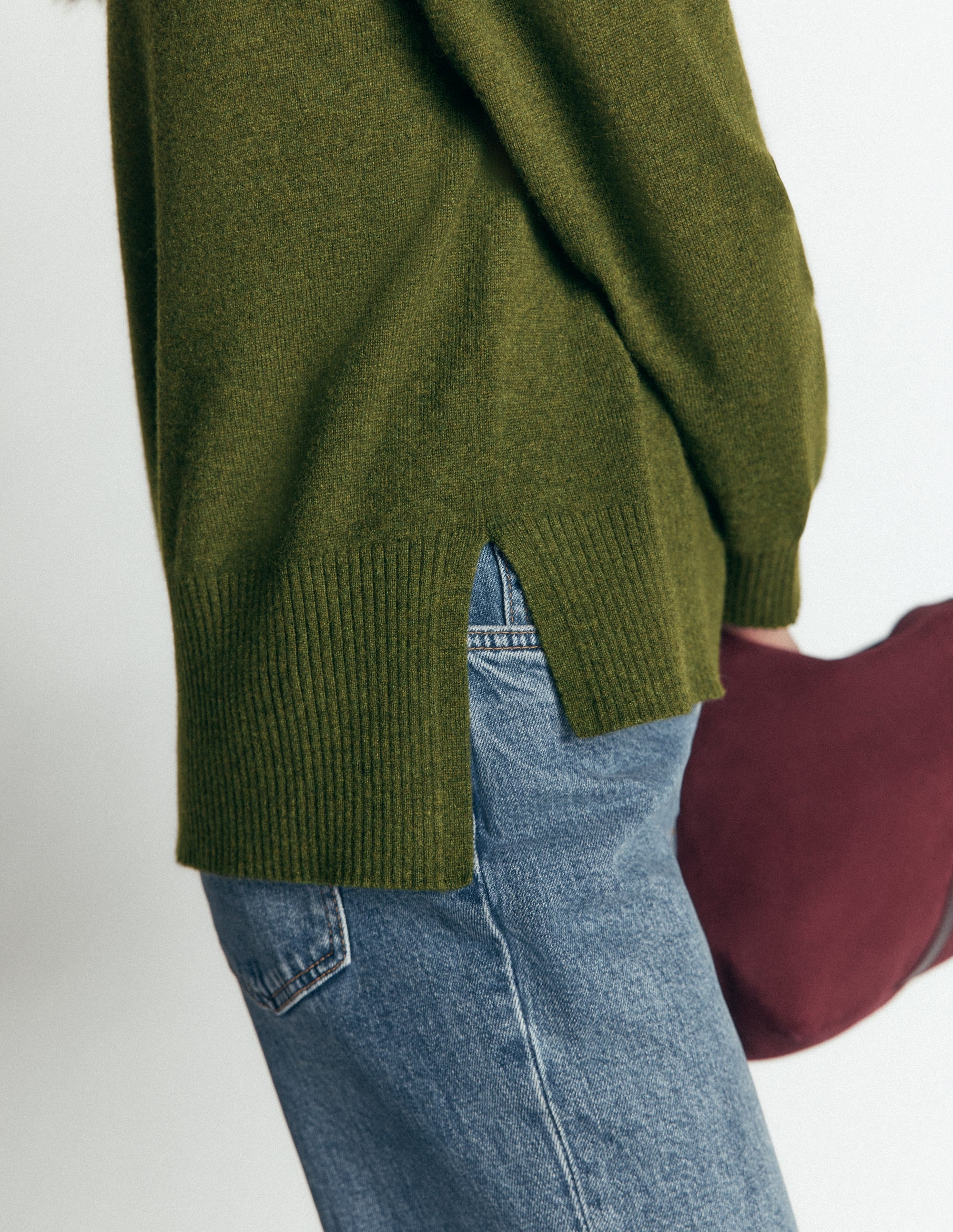 Fay Cashmere Crew Neck Sweater-Dark Courtyard melange - Image 4
