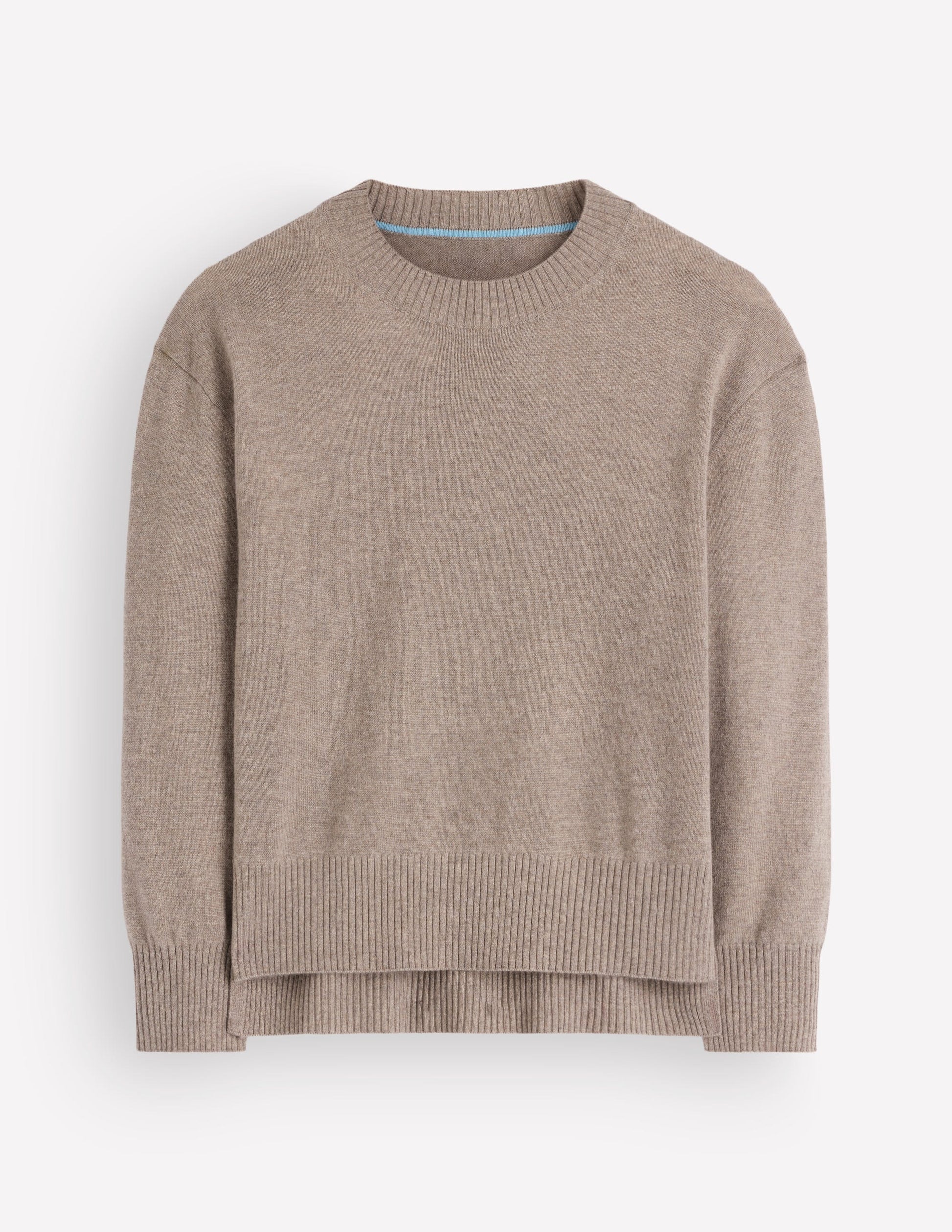Fay Cashmere Crew Neck Sweater-Mink Melange-5