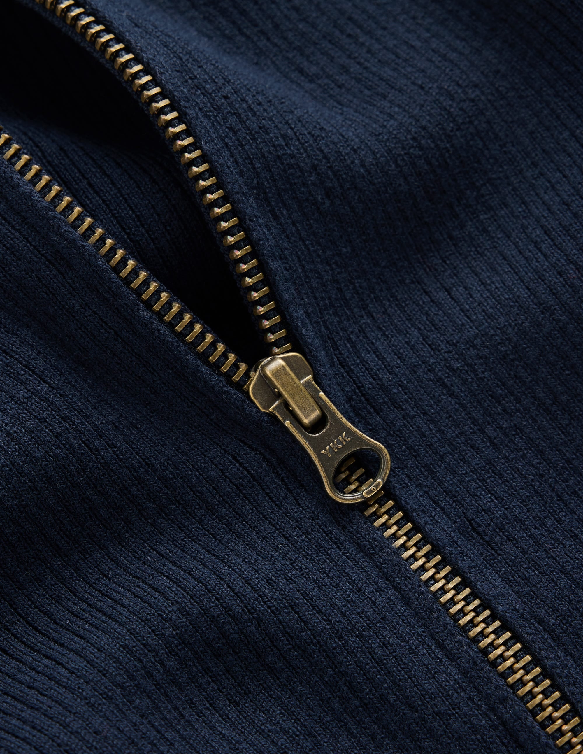 Zelda Half - Zip Ribbed Sweater - Navy | Boden USA