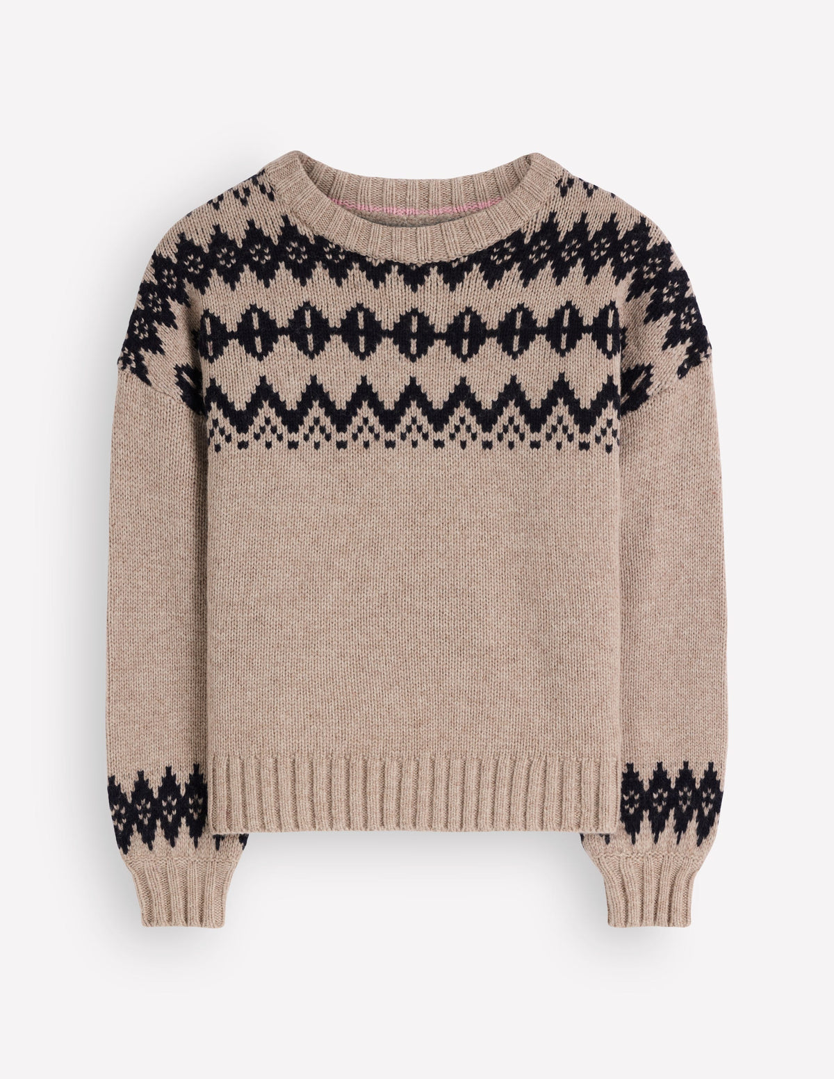 Chunky Fair Isle Sweater-Chinchilla Melange, Fair Isle-8