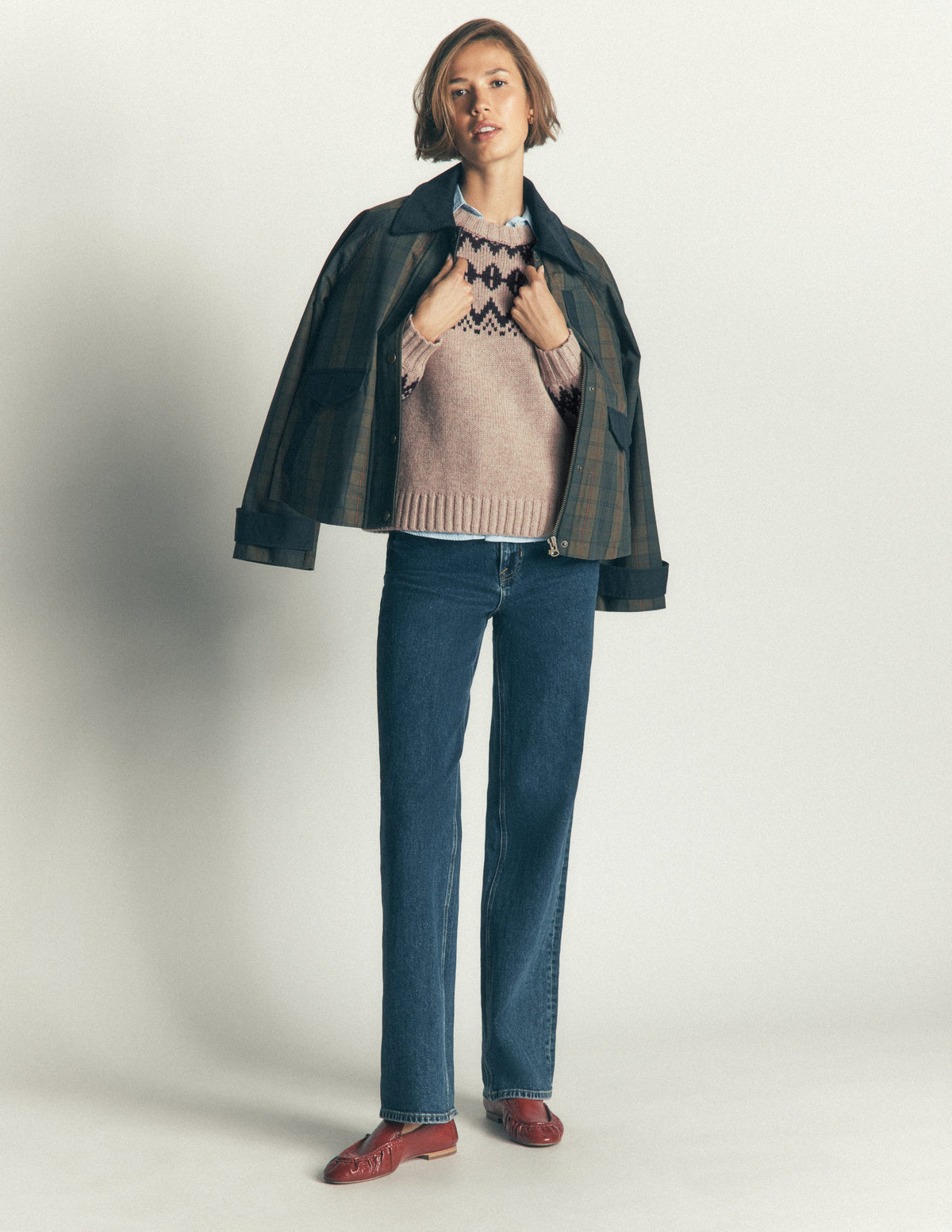 Chunky Fair Isle Sweater-Chinchilla Melange, Fair Isle-5
