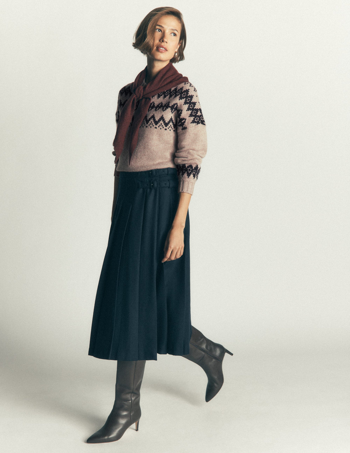 Chunky Fair Isle Sweater-Chinchilla Melange, Fair Isle-7