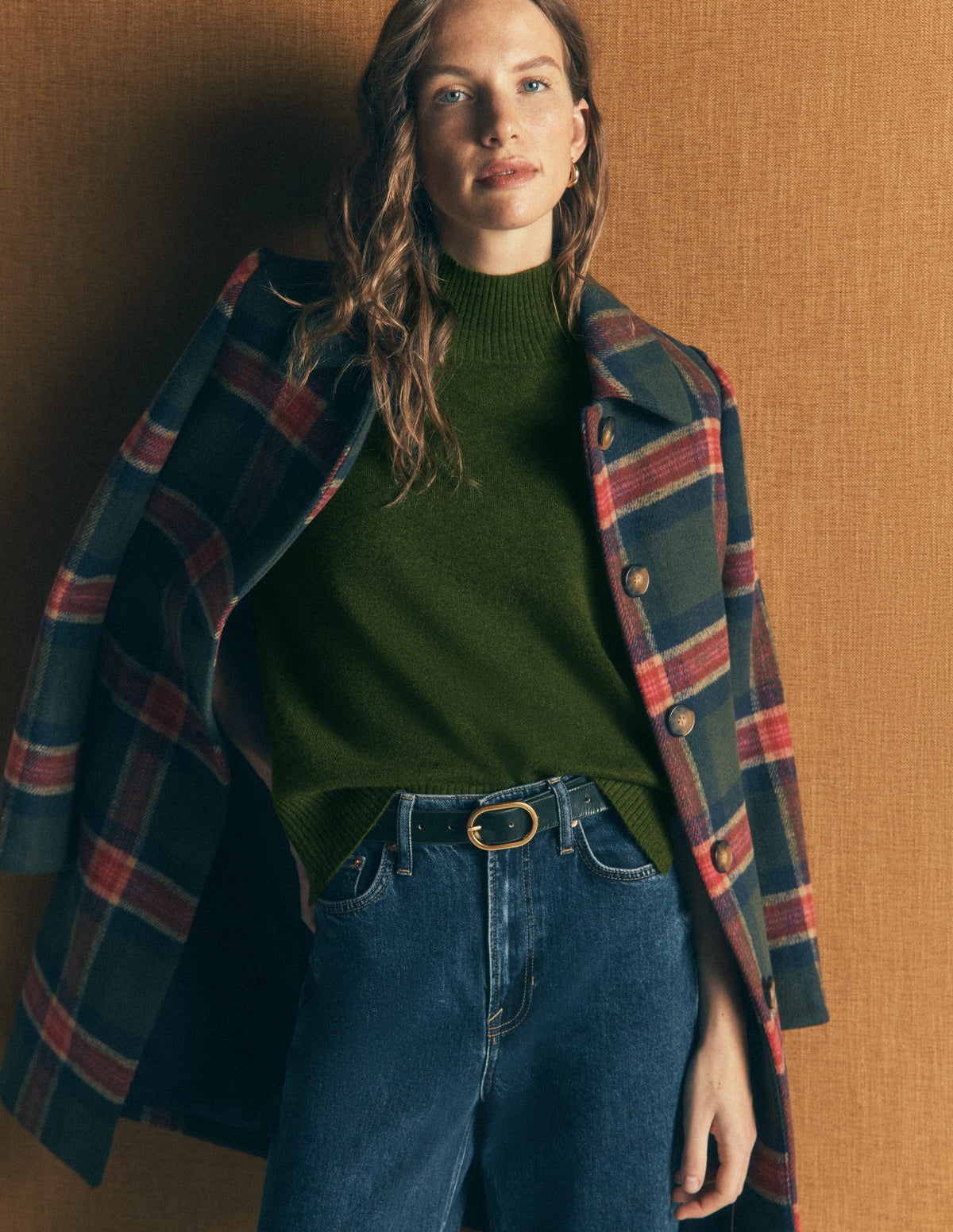 Fay High Neck Cashmere Sweater-Kale Leaf Melange-1