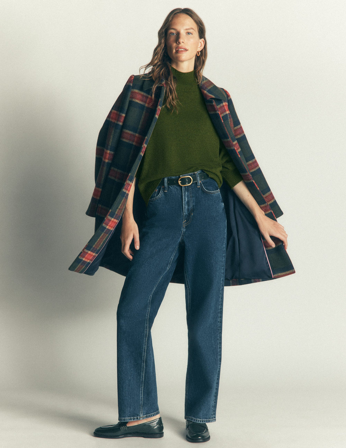 Fay High Neck Cashmere Sweater-Kale Leaf Melange-5