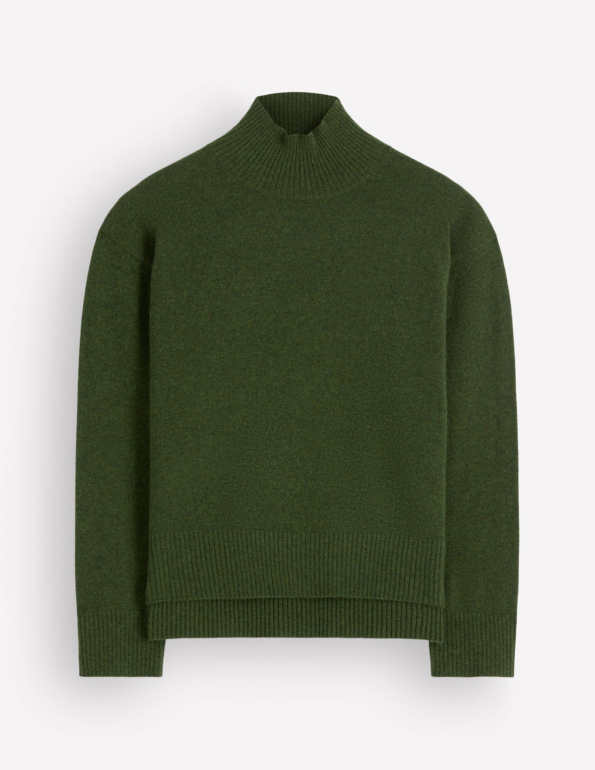 Fay High Neck Cashmere Sweater-Kale Leaf Melange-6