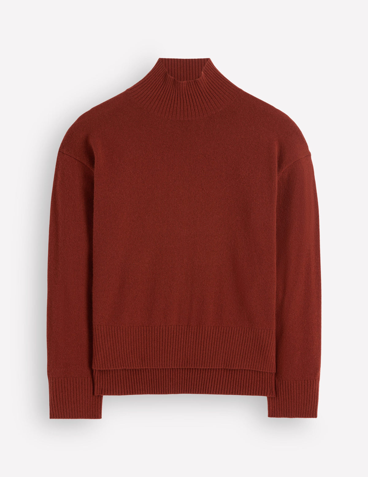 Fay High Neck Cashmere Sweater-Burnt Orange - Image 7
