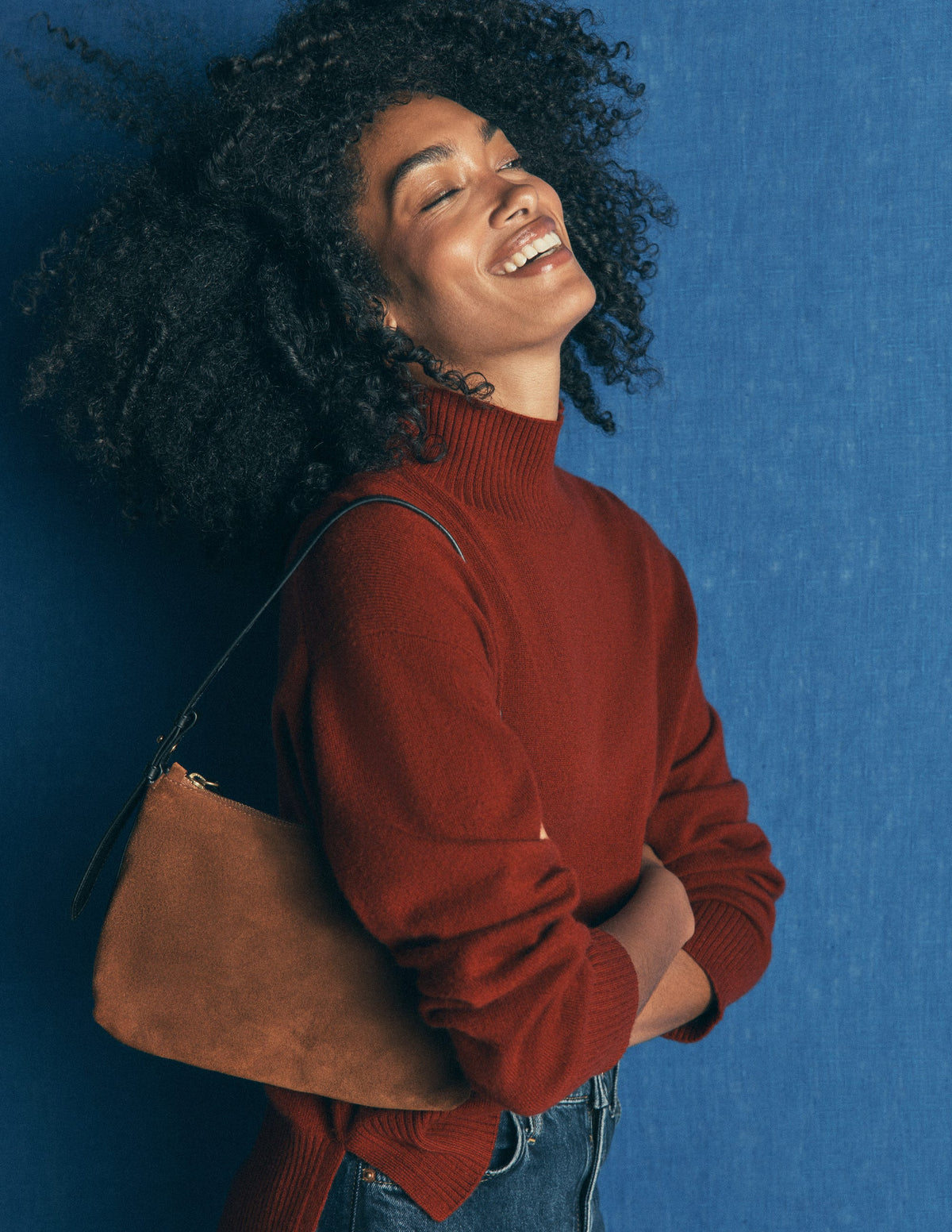 Fay High Neck Cashmere Sweater-Burnt Orange - Image 1