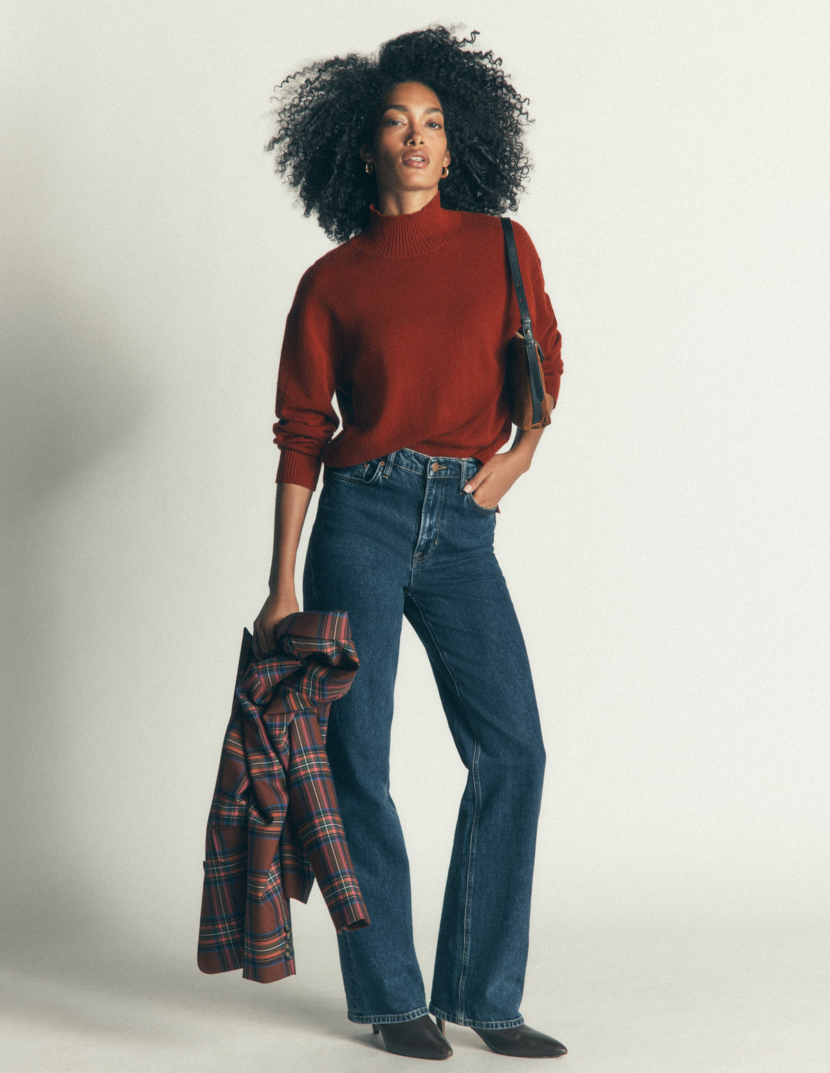Fay High Neck Cashmere Sweater-Burnt Orange-4