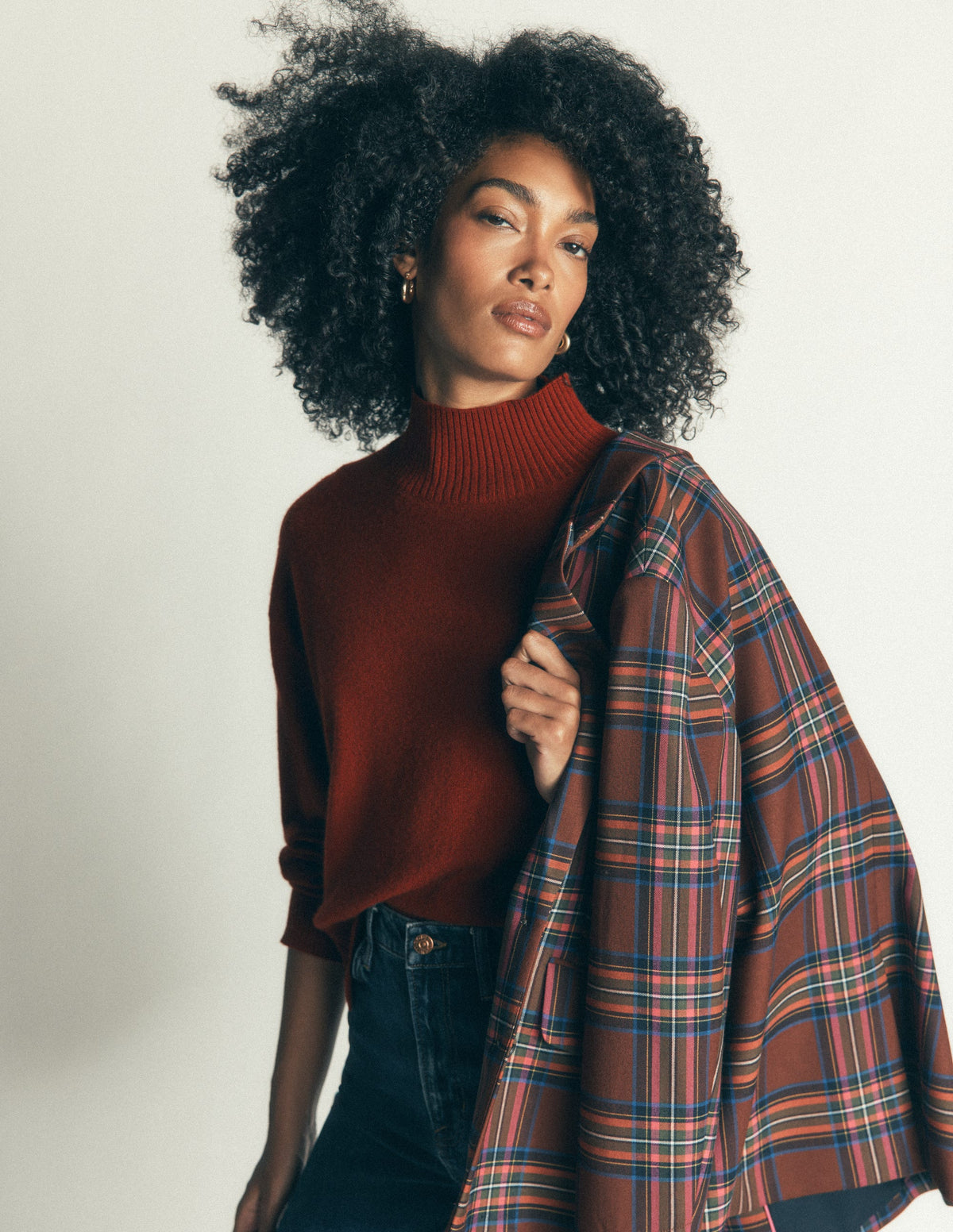 Fay High Neck Cashmere Sweater-Burnt Orange-6