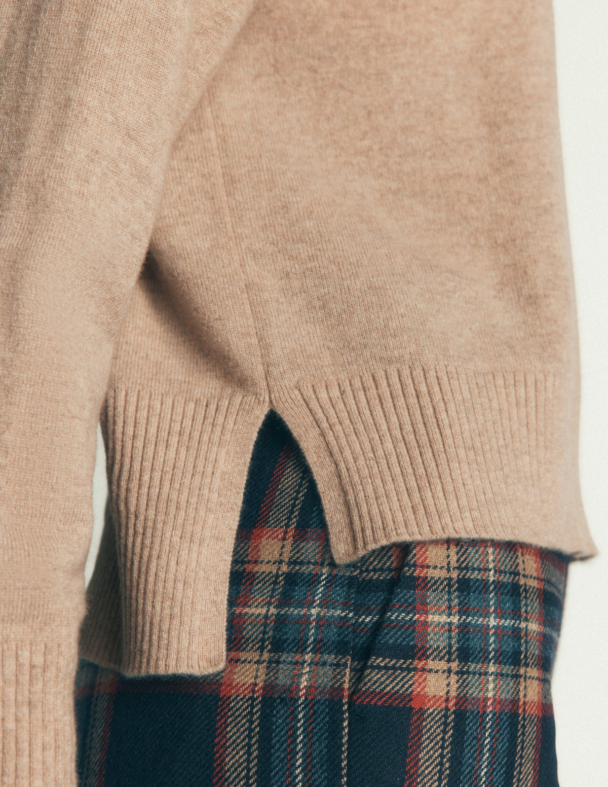 Fay High Neck Cashmere Sweater-Chinchilla Melange - Image 2