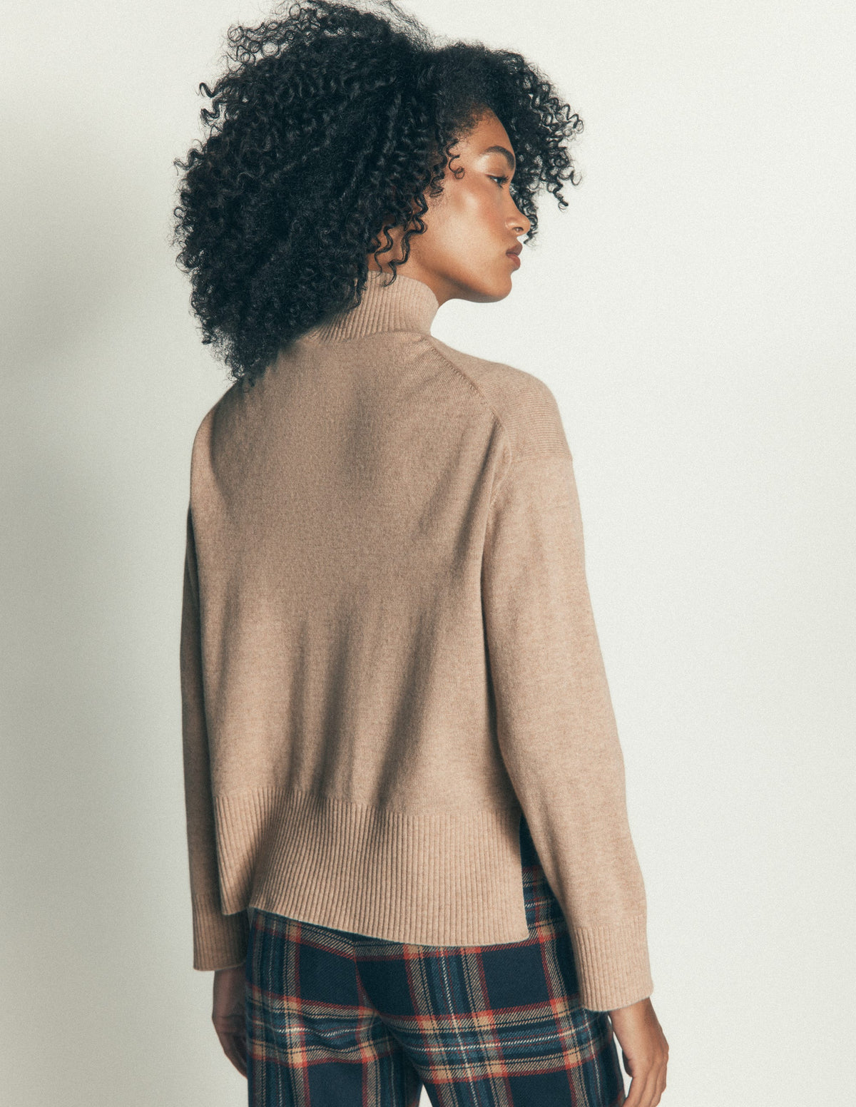 Fay High Neck Cashmere Sweater-Chinchilla Melange - Image 3