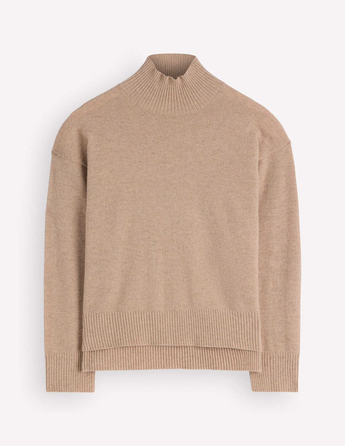 Fay High Neck Cashmere Sweater-Chinchilla Melange-7