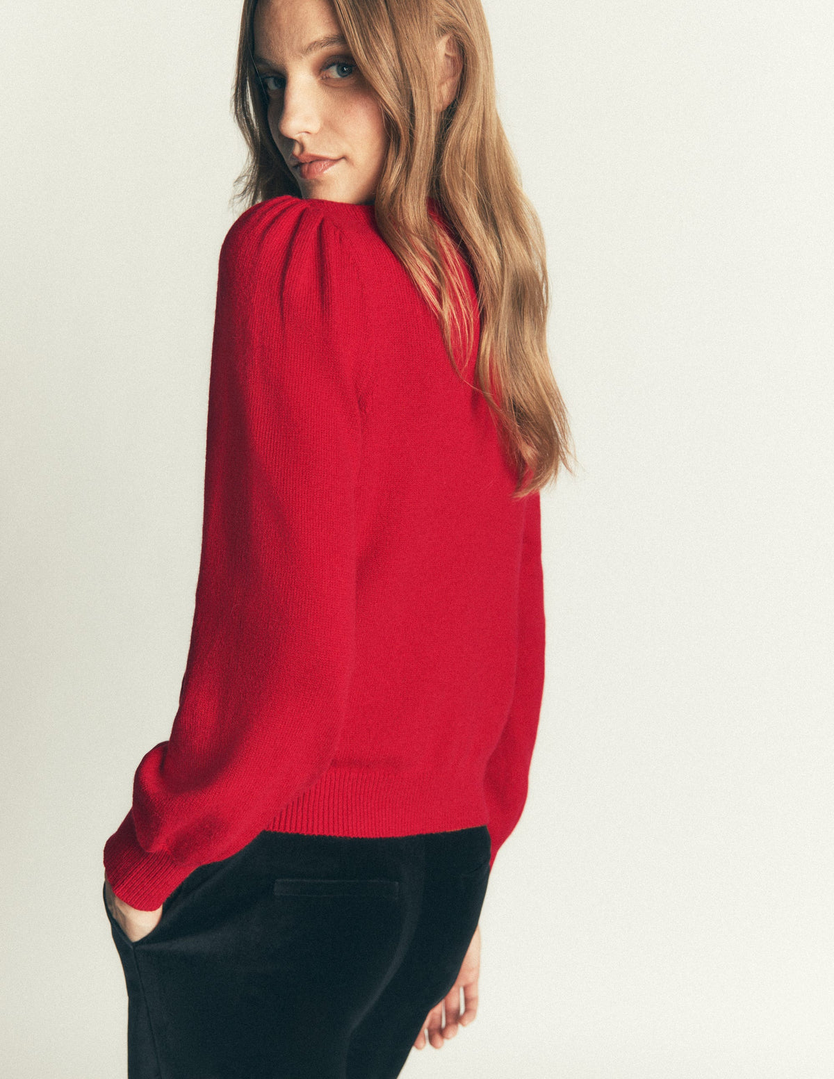 Ria Embellished Knit Sweater-Red Christmas-4