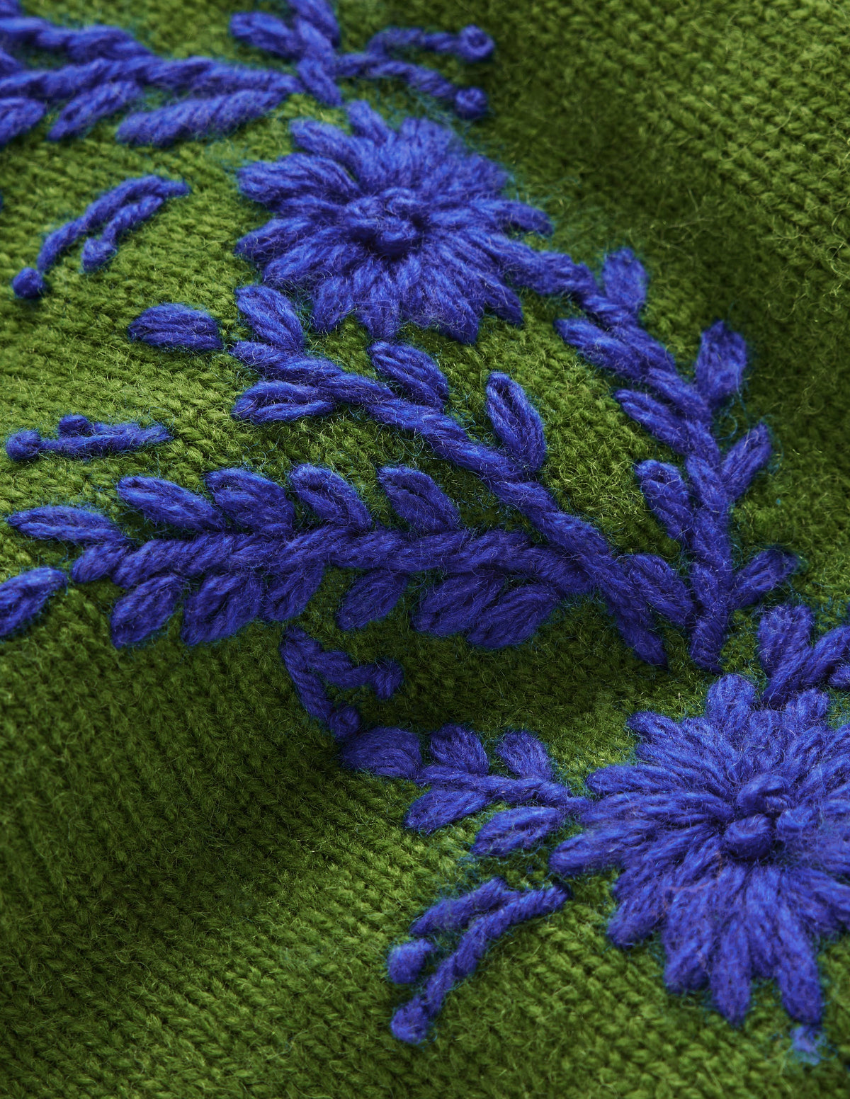 Embroidered Knitted Cardigan-Chive-8