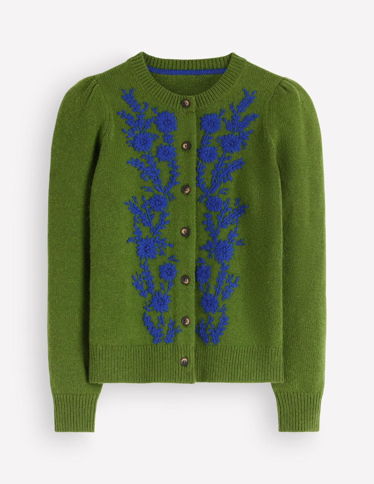 Embroidered Knitted Cardigan-Chive-7