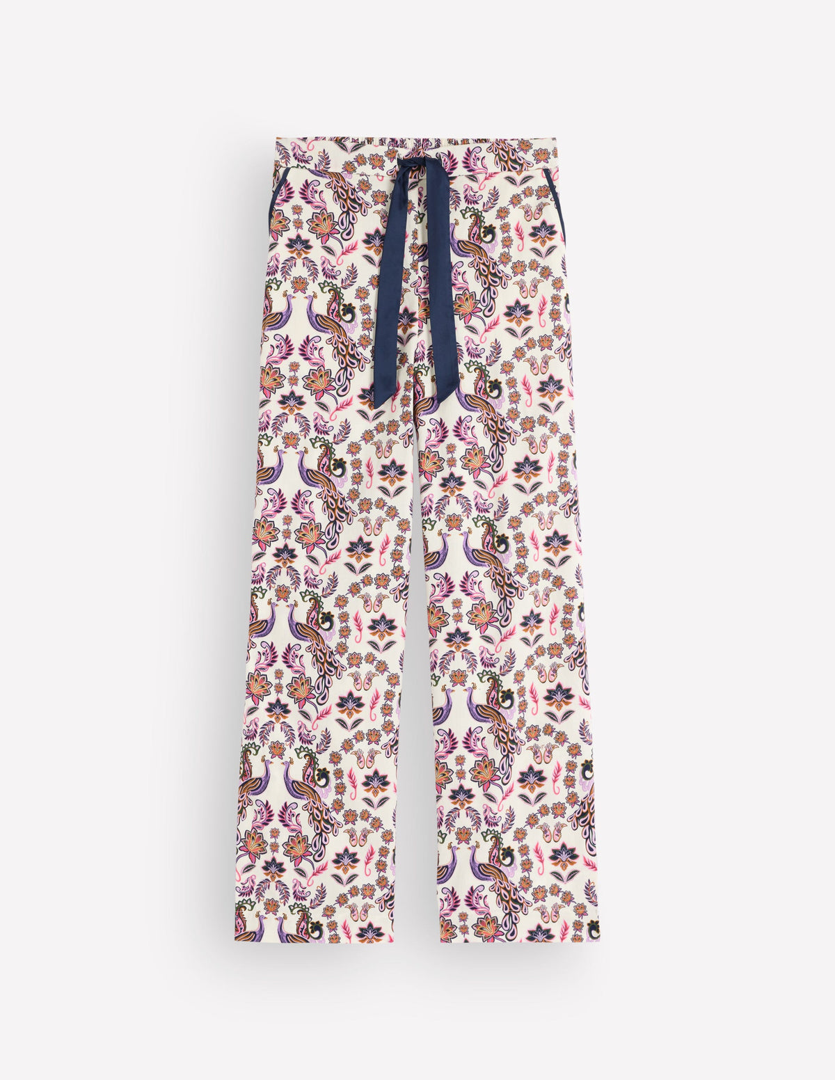 Cotton Pajama Pants-White Peacock - Image 5