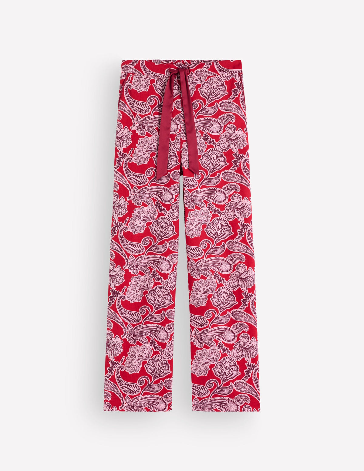Cotton Pajama Pants-Red Floral-5