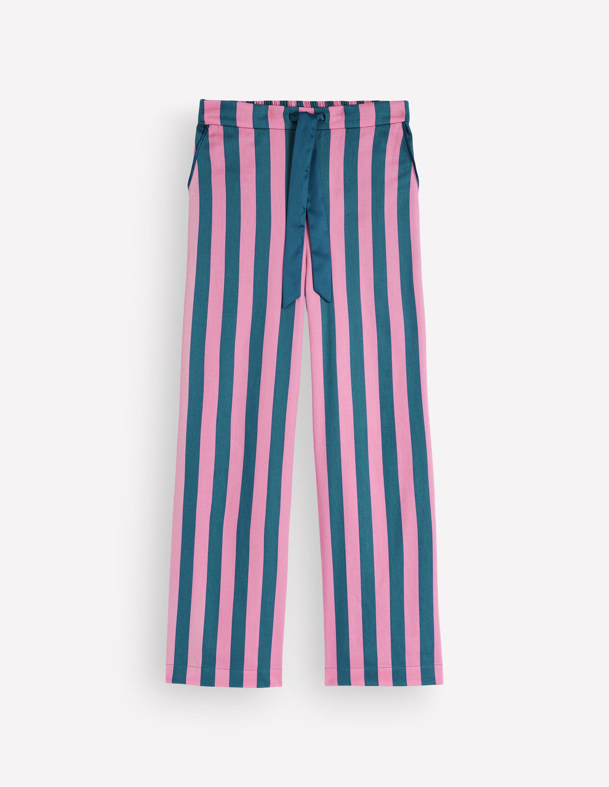 Cotton Pajama Pants-Pink And Blue Stripe - Image 5