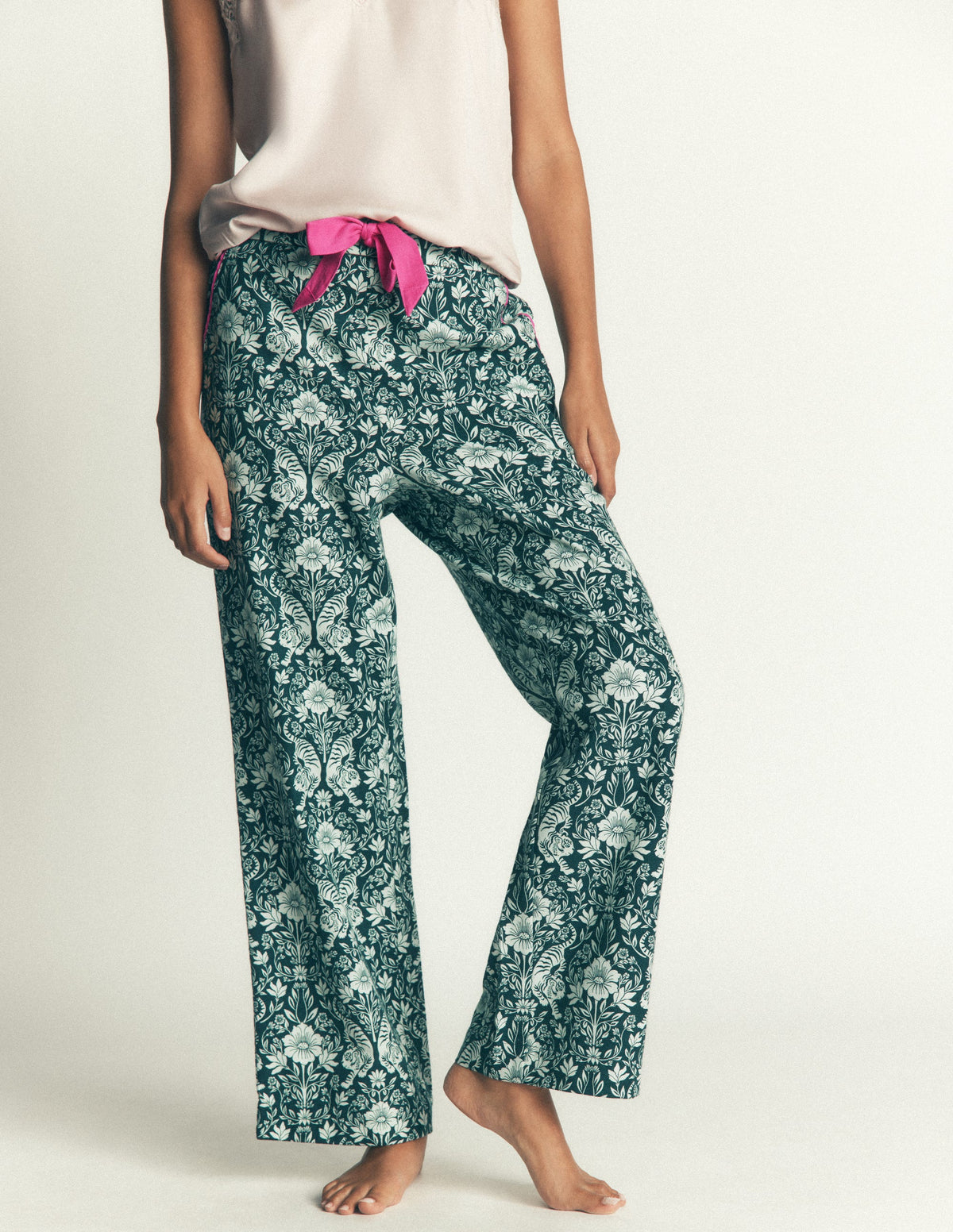 Brushed Cotton Pyjama Pants-Flourishing Tiger-4