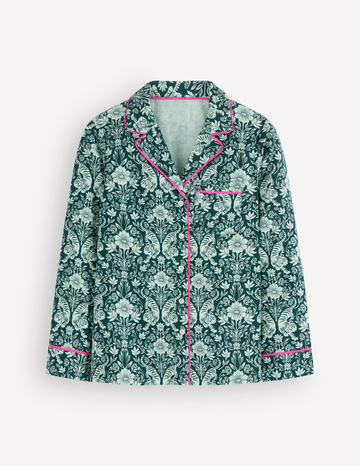 Brushed Cotton Pyjama Shirt-Flourishing Tiger-5