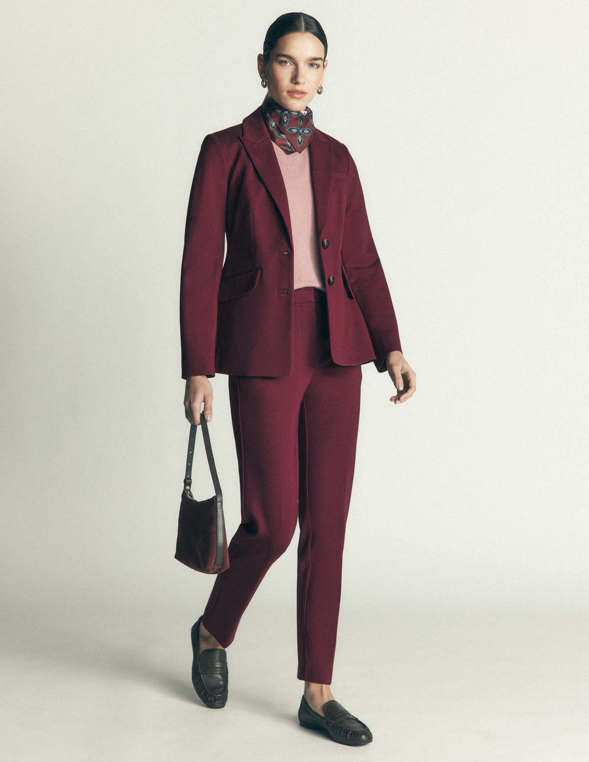 Highgate Ponte Pants-Deep Wisteria - Image 1