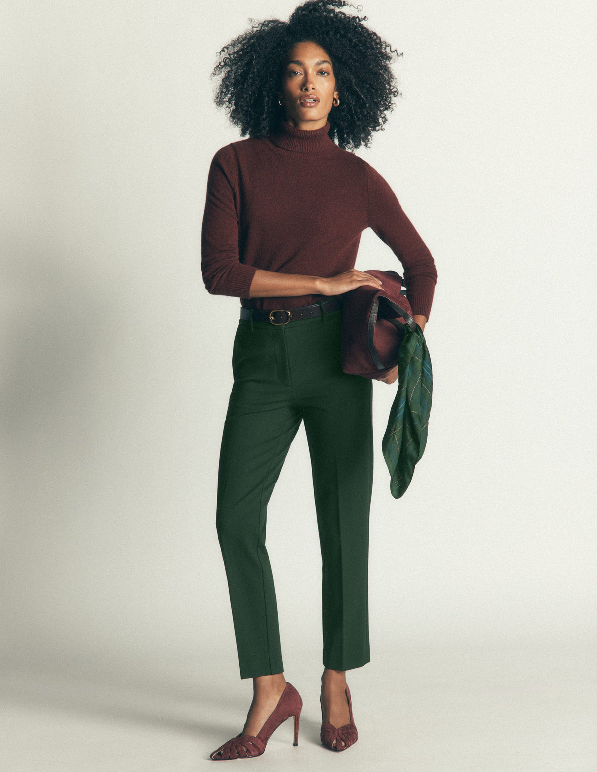 Highgate Ponte Pants-Midnight Emerald-1