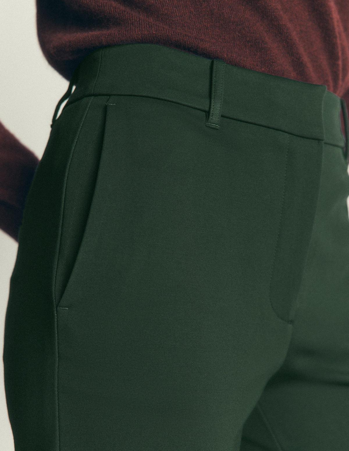 Highgate Ponte Pants-Midnight Emerald - Image 2