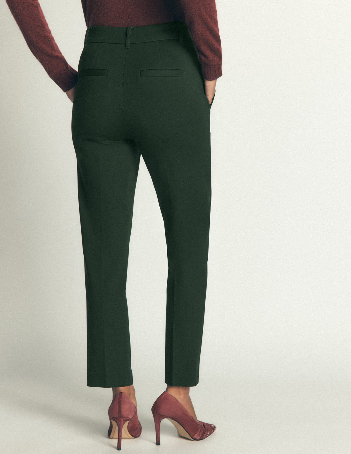 Highgate Ponte Pants-Midnight Emerald - Image 3