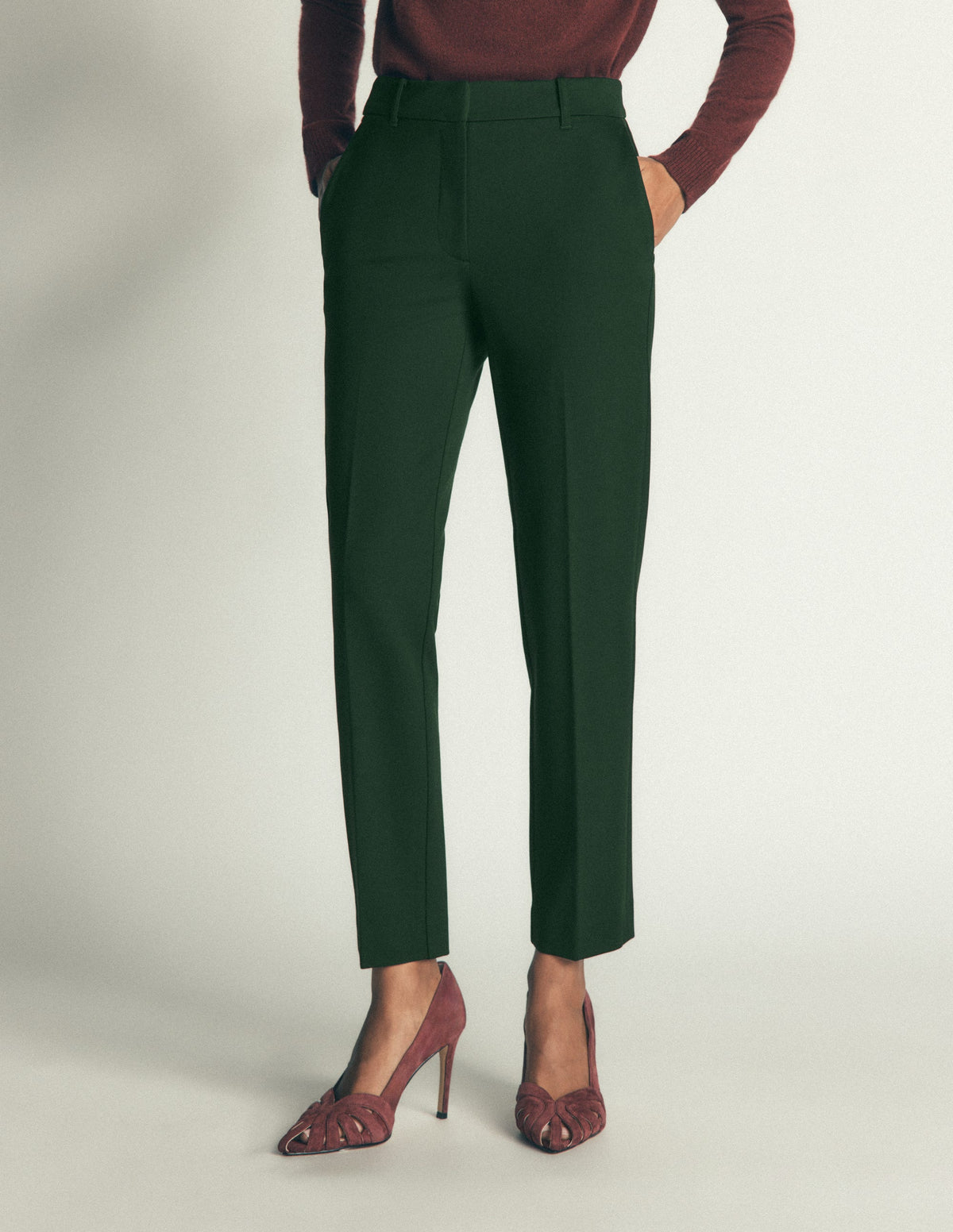 Highgate Ponte Pants-Midnight Emerald-4