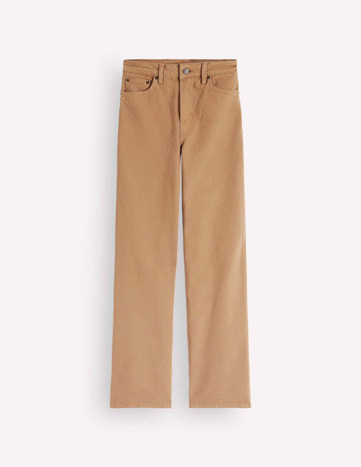 High Rise Column Leg Jeans-Camel - Image 6