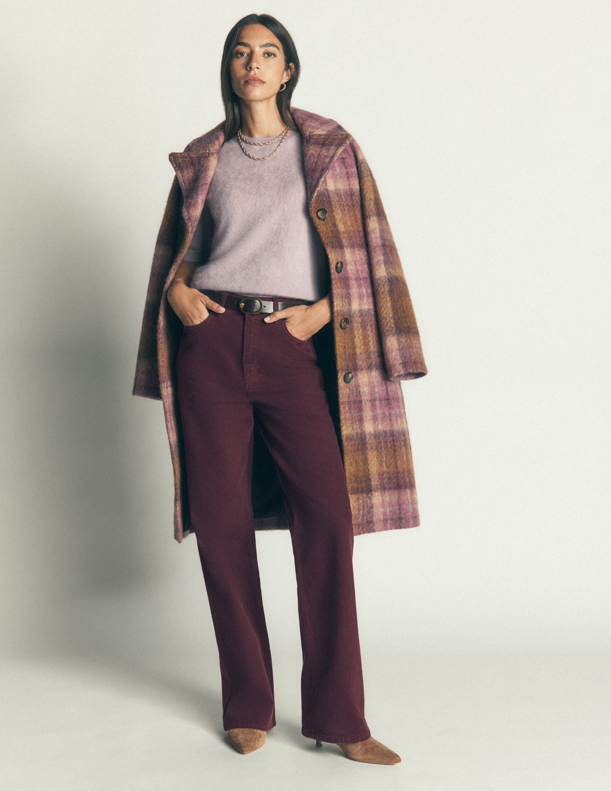 High Rise Column Leg Jeans-Wine Tasting - Image 5