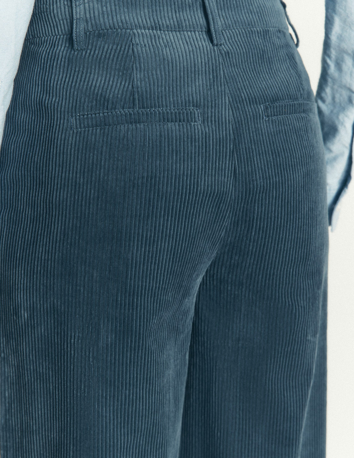 Belgravia Chunky Cord Pants-Storm Blue-2