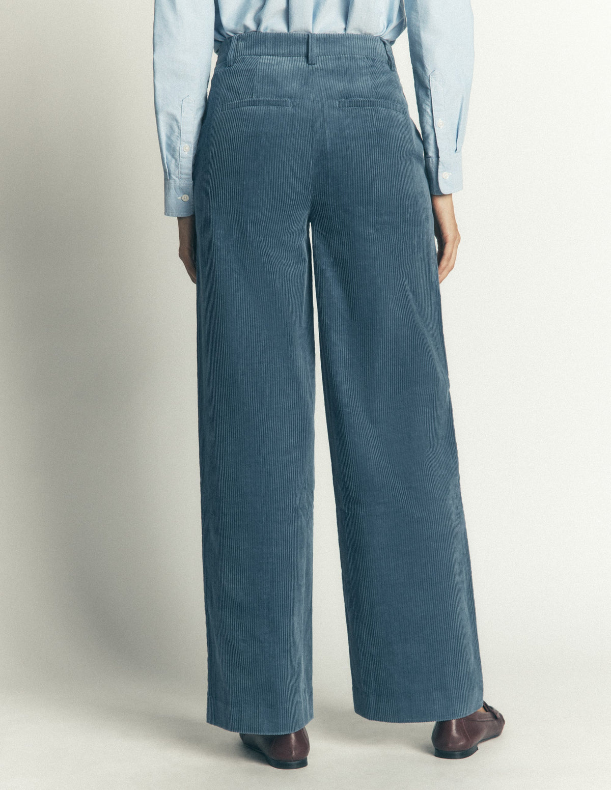 Belgravia Chunky Cord Pants-Storm Blue - Image 3