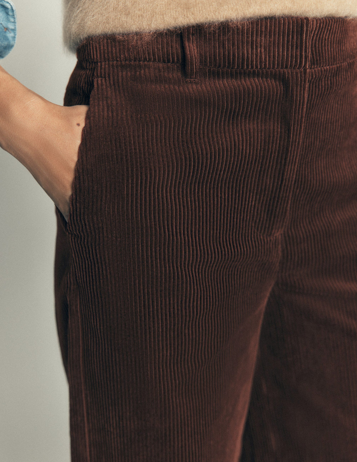 Belgravia Chunky Cord Pants-Bitter Chocolate-5