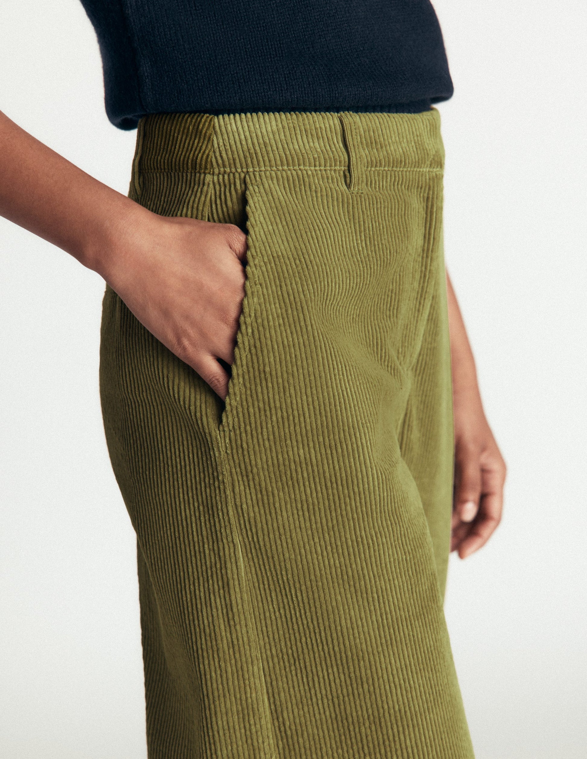 Belgravia Chunky Cord Pants-Cardamon Seed-3