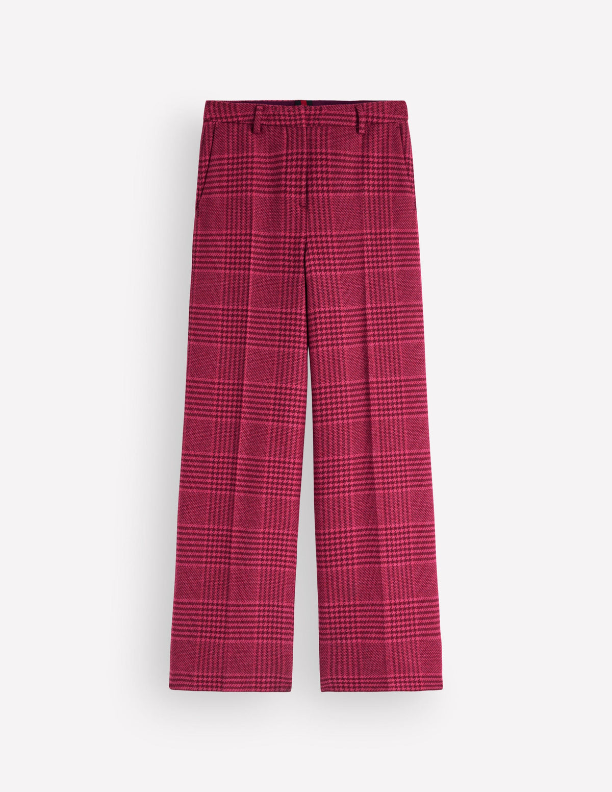 Belgravia Wool Blend Pants-Pink and Maroon Check-8
