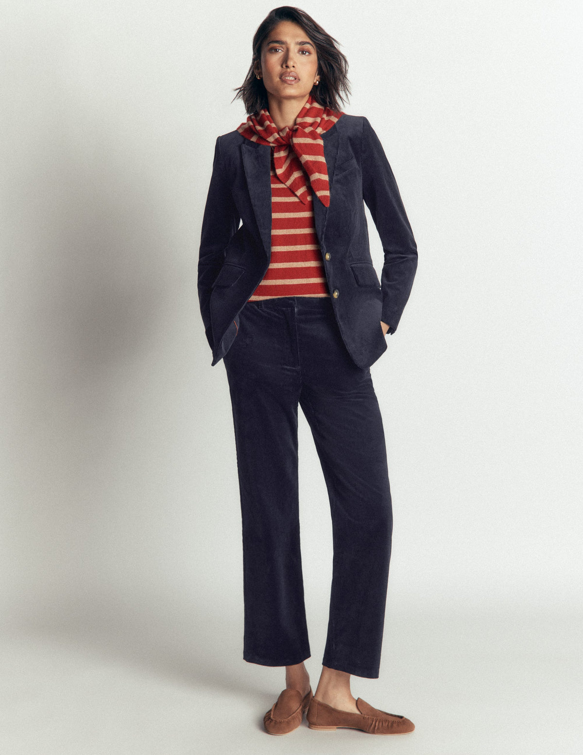 Canonbury Cord 7/8 Pants-Navy - Image 1